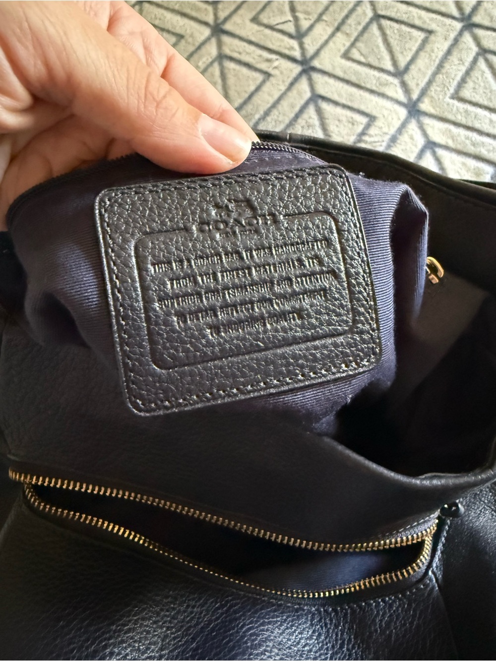 Coach Navy Phoebe Madison Bag - Picture 5 of 10